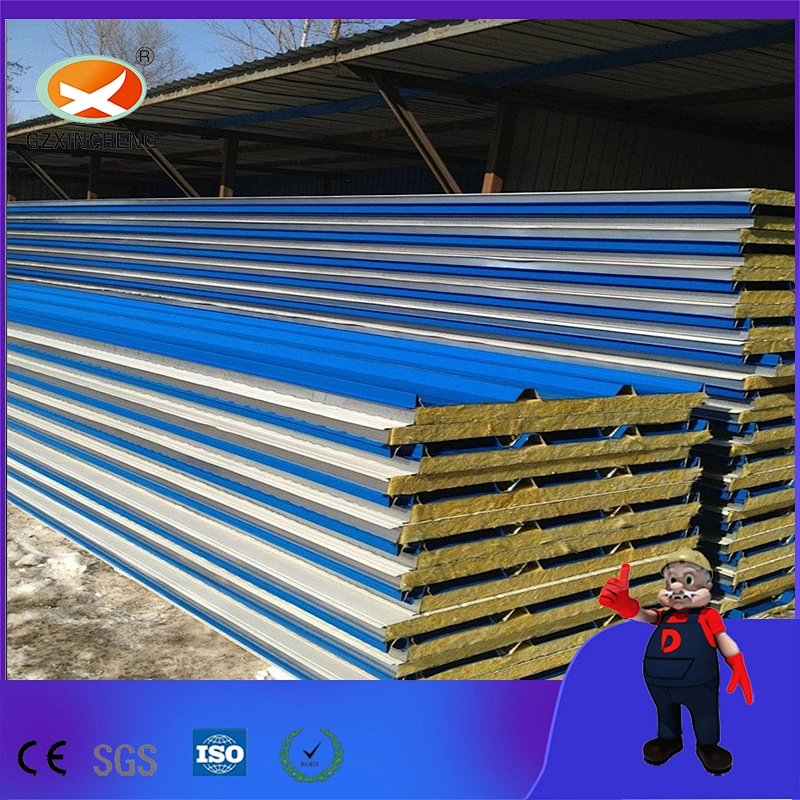 Industrial Fireproof  Rock Wool Sandwich Panel