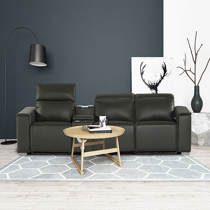 Cheap hot sale top quality modern recliner leather sofa set functional sofa
