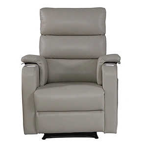 Modern Style Power Recliner White Fabric Living Room Single Sofa Chairs
