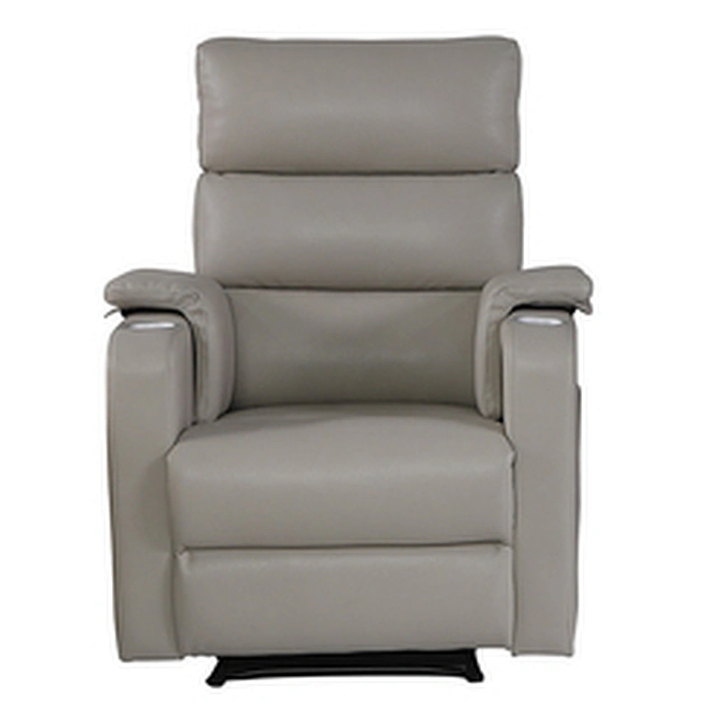 Modern Style Power Recliner White Fabric Living Room Single Sofa Chairs