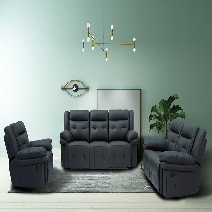 Attractive price new type office sofa set leather modern leisure living room functional sofa