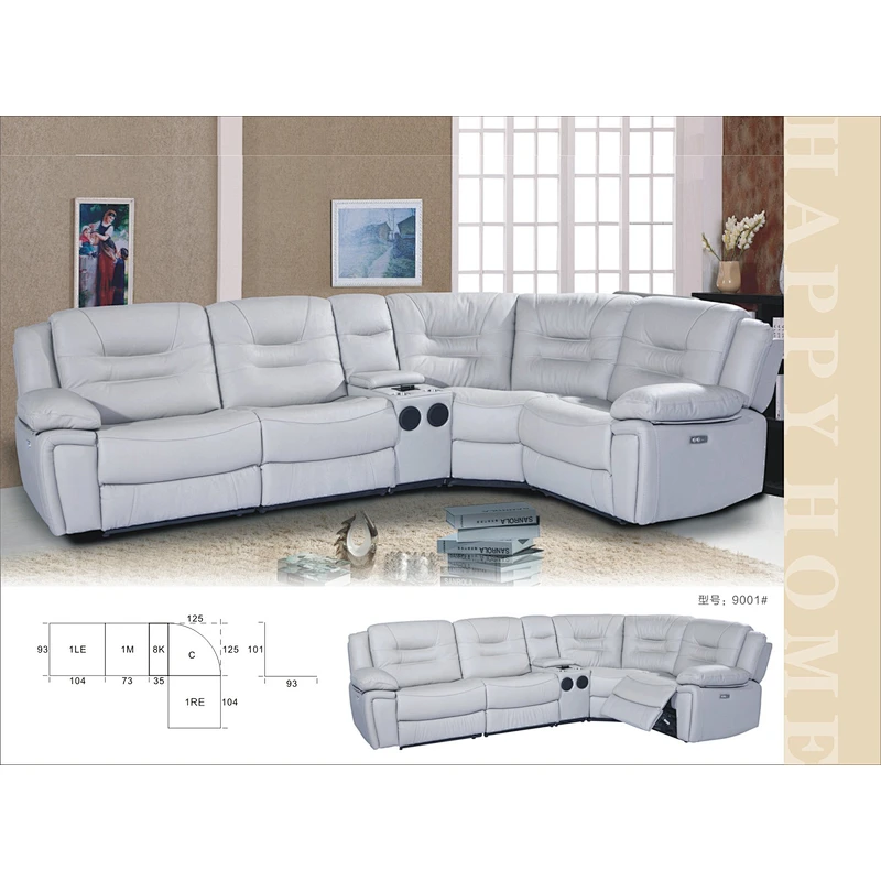 Hot selling good quality leather sofa set living room sofas functional sofa
