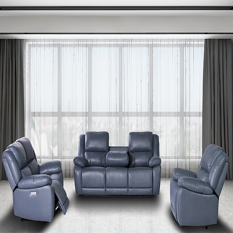 Hot selling good quality living room furniture modern leather sofa set functional sofa