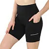elastic womens high waist yoga shorts