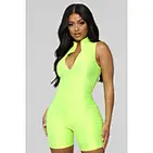 Fashionable Fluorescent women's workout jumpsuit