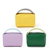 Promotional Gift Organizer Storage Bags Customized Logo Candy Color Square PVC Cosmetic Bags