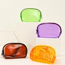 Customized Wholesale Small Clear TPU Travel Beauty Washbag Toiletry Pouch Recycled PVC Essential Cosmetic Bag