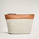 Promotional Customized Embossed Logo Small Travel Pocket Cotton&Leather Stitching PU Cosmetic Bags Brand Gift Pouch