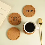 wooden cup cork coasters