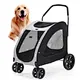 Beach Pet Double Dog Stroller Trolley Travel with a Load Capacity of More Than 60 Kg Pet for Large 4 Wheel Dogs Trolley Cart