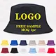 Wholesale Cotton Men 3D Puff Stitched Embroidered Custom Logo Bucket Hat for Women