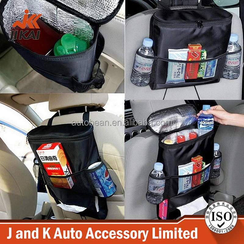 Multi-pocket travel storage bag backseat hanging thermal insulation car organizer bag