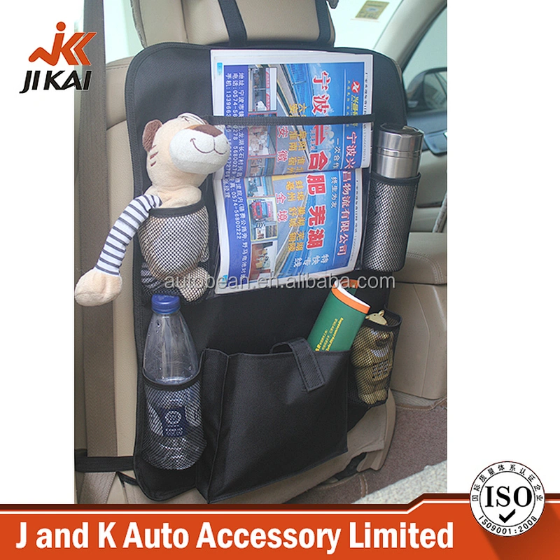 Hanging organizer kids rear car back seat organizer with tablet viewer
