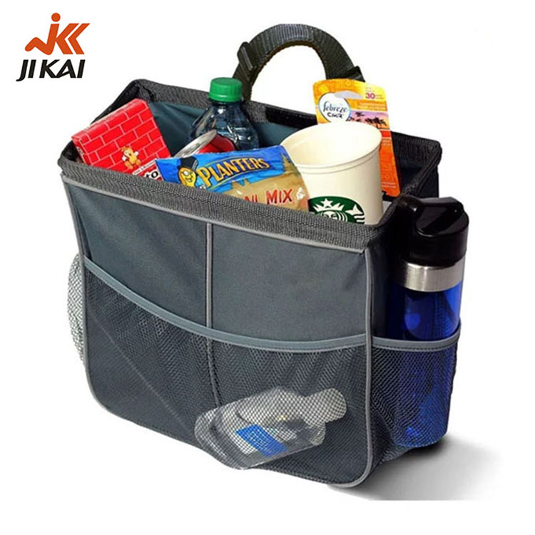 Car garbage bag can storage 3 side pockets backseat organizer