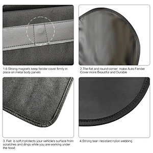 2021 vinyl with felt auto fender cover with magnets
