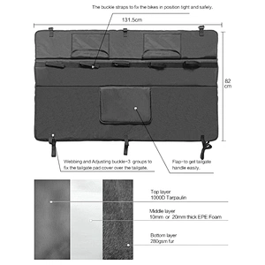 Tailgate bike pads