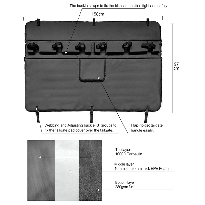 Tailgate-bike-pads