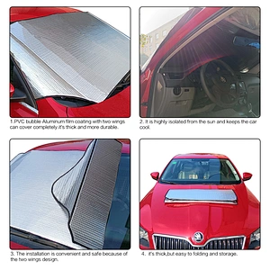Sun shade for car silver foil car front sun shade with customized logo