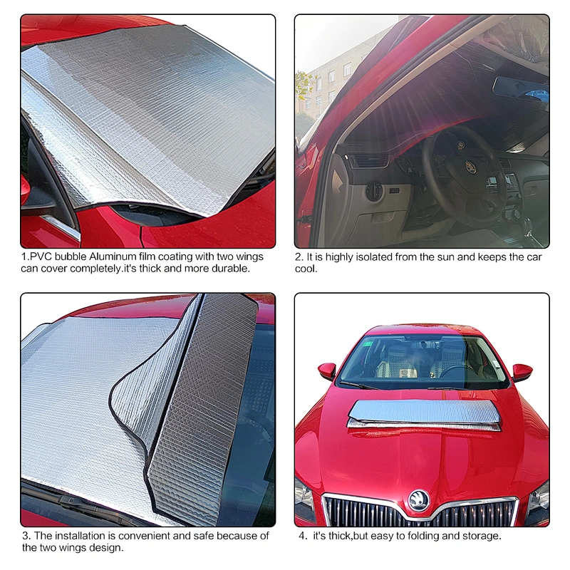 Sun shade for car silver foil car front sun shade with customized logo