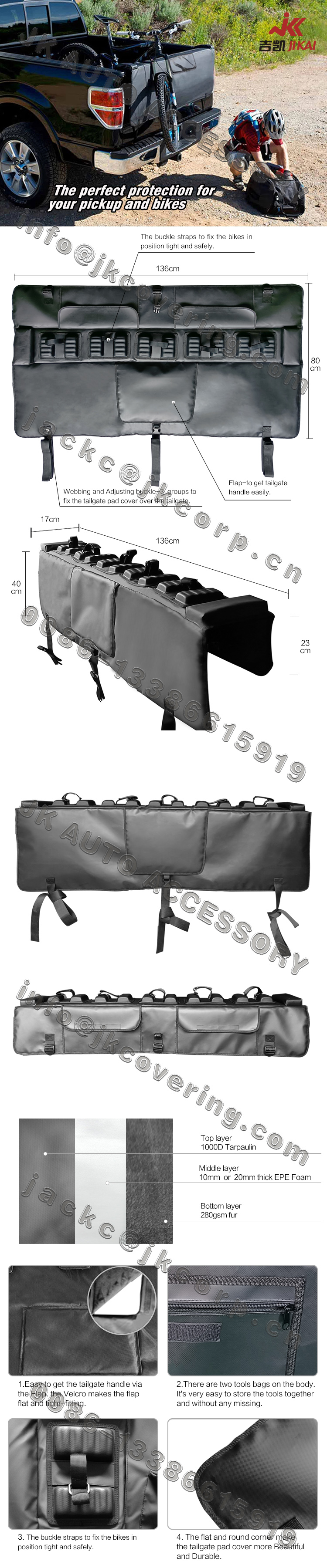 tailgate bike pads,tailgate pad,tailgate pad cover for bikes,dakine tailgate pad,raceface tailgate pad,evoc tailgate pad,fox tailgate pad, tailgate bike rack,yakima tailgate pads