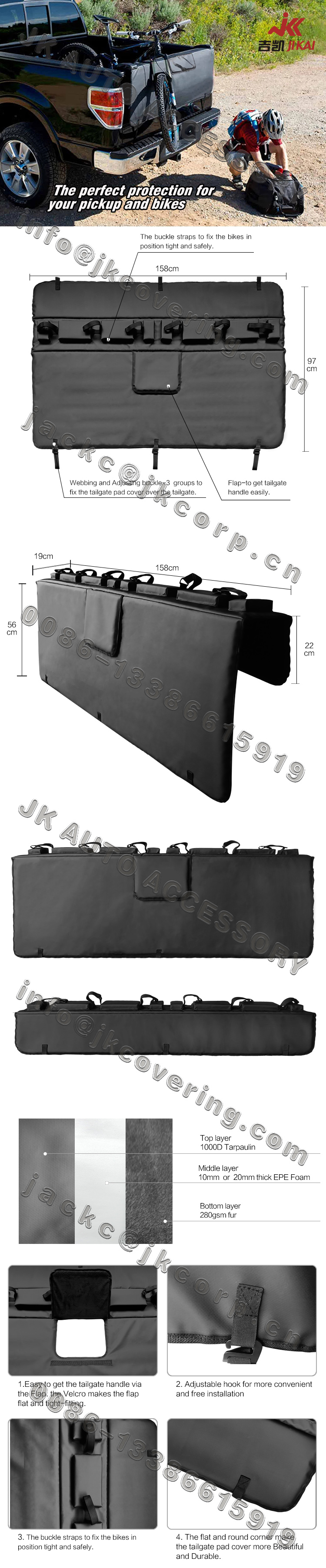 tailgate bike pads,tailgate pad,tailgate pad cover for bikes,dakine tailgate pad,raceface tailgate pad,evoc tailgate pad,fox tailgate pad, tailgate bike rack,yakima tailgate pad