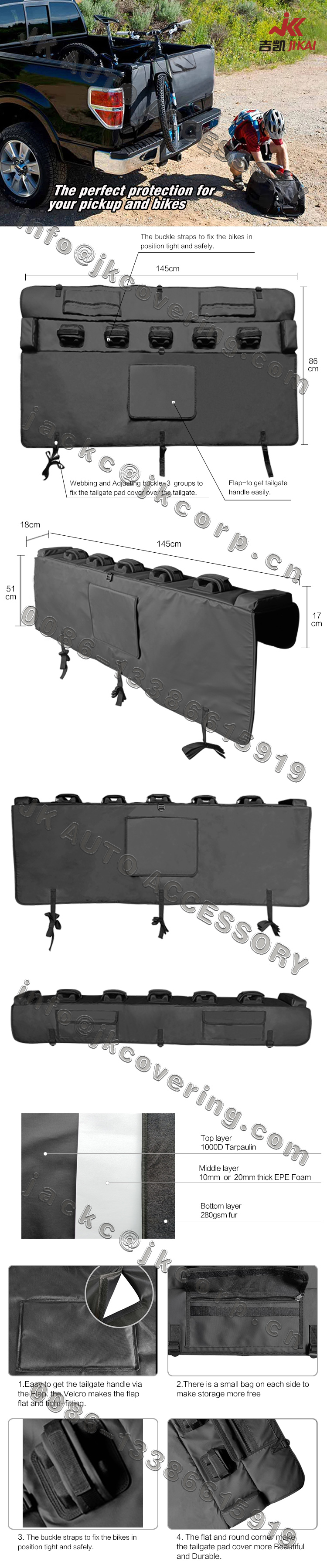tailgate bike pads,tailgate pads,tailgate pad cover for bikes,dakine tailgate pad,raceface tailgate pad,evoc tailgate pad,fox tailgate pad, tailgate bike rack,yakima tailgate pad