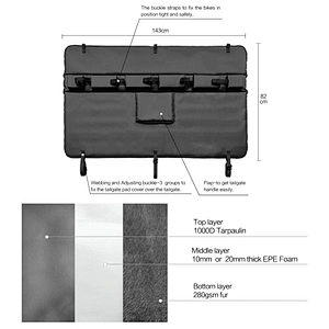 Tailgate bike pads