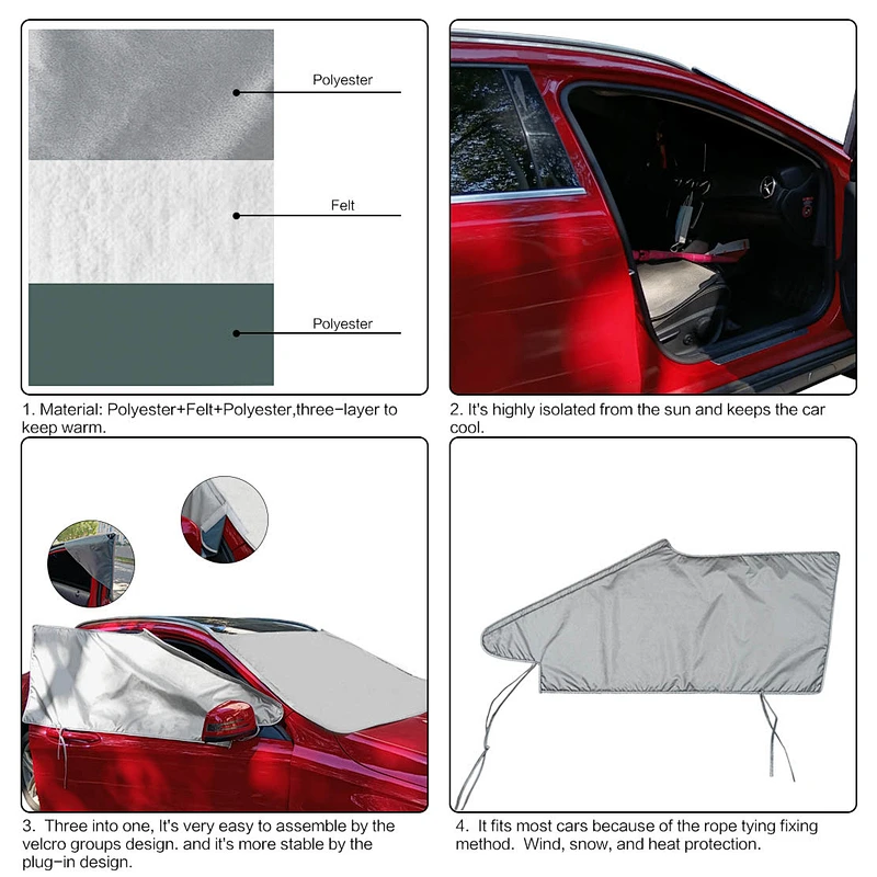 Sun shade for car silver foil car front sun shade with customized logo