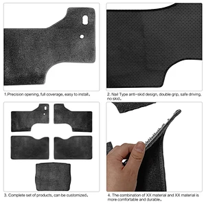 Rownfur Free Shipping 5d Car Floor PVC Mats Luxury Russia Customized Dedicated Customized Wholesale Leather Brown