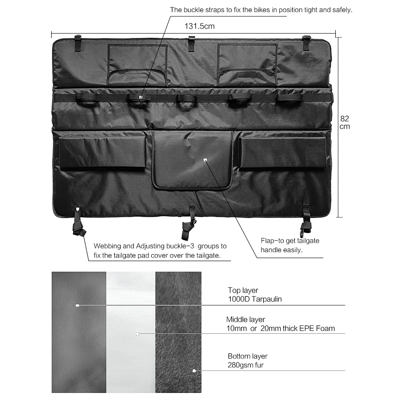 China tailgate bike pads,tailgate pad,tailgate pad cover for bikes manufacture-JK AUTO