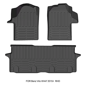 Rownfur Free Shipping 5d Car Floor PVC Mats Luxury Russia Customized Dedicated Customized Wholesale Leather Brown