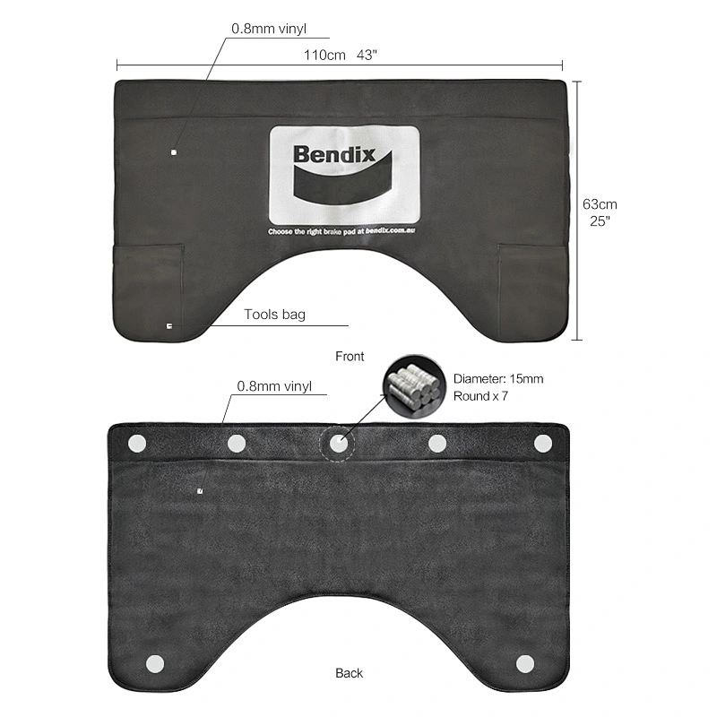 2021 3 layer Auto fender cover with magents