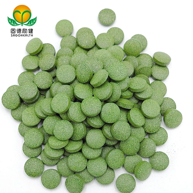 GMP Factory Supply Organic Spirulina &Barley Grass Mixed Tablet