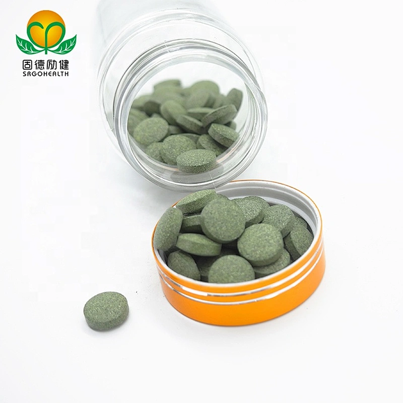 GMP Factory Supply Organic Spirulina and Chlorella and Barley Grass Mixed Tablet