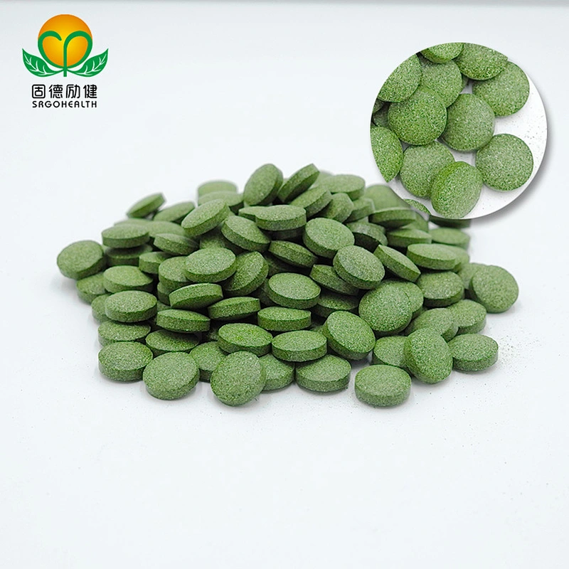 GMP Factory Supply Organic Spirulina &Barley Grass Mixed Tablet