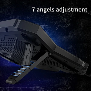 RGB laptop cooler 12-17 inch Led Screen Laptop cooling pad Notebook cooler stand with Six Fan and 2 USB Ports