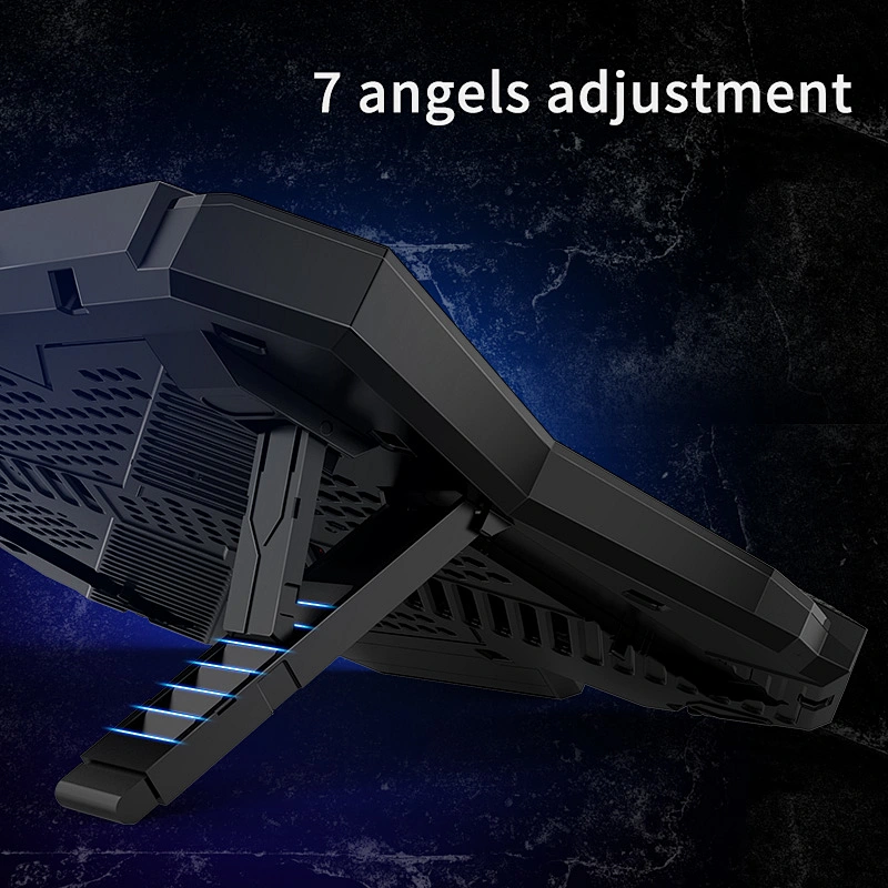 RGB laptop cooler 12-17 inch Led Screen Laptop cooling pad Notebook cooler stand with Six Fan and 2 USB Ports