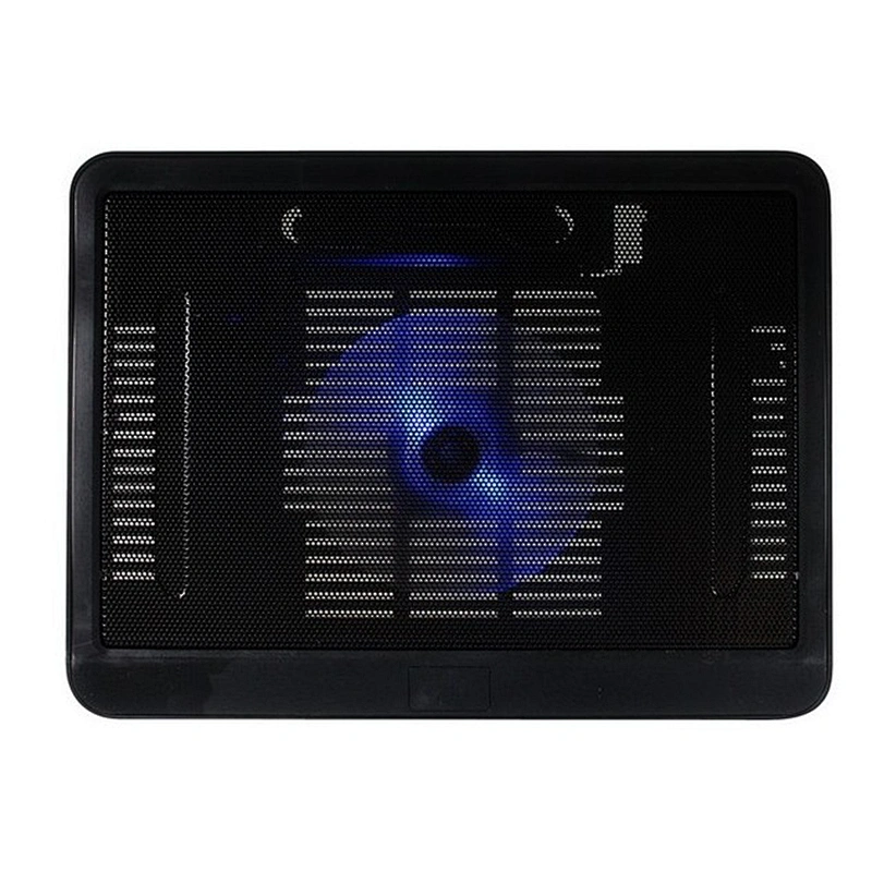 Black Ultra Thin Laptop Cooling Pad Adjustable Stand Notebook Ventilation Fan USB Computer Bracket Cooler