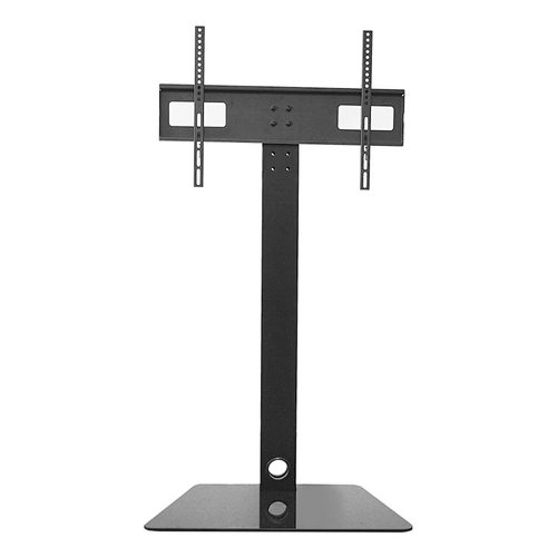 Black Steel and Glass Shelf TV Presentation Floor Stand LCD LED Plasma Flat Screen Stationary Mount fits 13