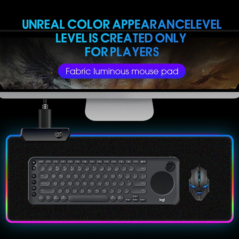 RGB Gaming Mouse Pad Computer Gamer Mousepad Large Game Rubber No-slip Mouse Mat Big Mause Pad PC Laptop Keyboard Desk Carpet