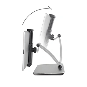 Stylish Aluminum Tablet Stand, Cell Phone Stand, Folding 360 Swivel Desk Mount Holder fits 4-11 Tablets/Smartphone