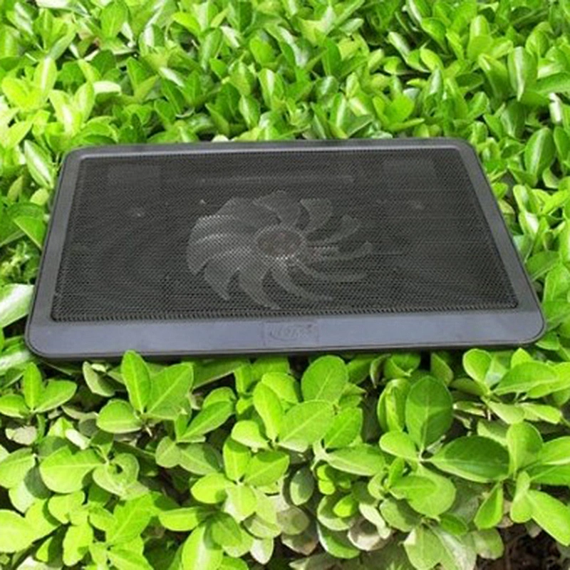 Black Ultra Thin Laptop Cooling Pad Adjustable Stand Notebook Ventilation Fan USB Computer Bracket Cooler