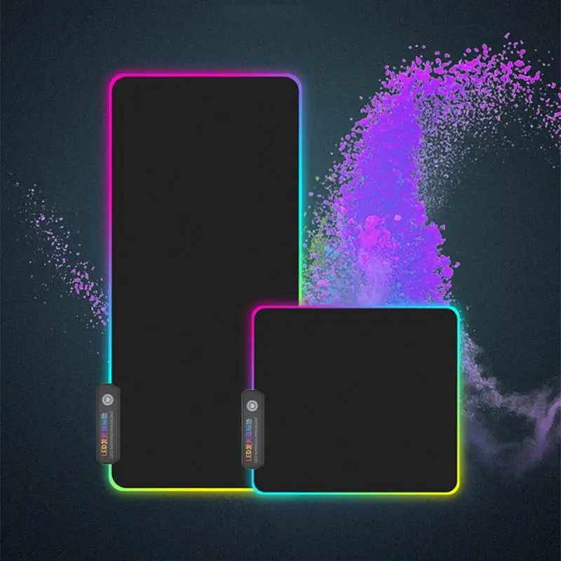 RGB Gaming Mouse Pad Computer Gamer Mousepad Large Game Rubber No-slip Mouse Mat