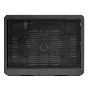 Black Ultra Thin Laptop Cooling Pad Adjustable Stand Notebook Ventilation Fan USB Computer Bracket Cooler