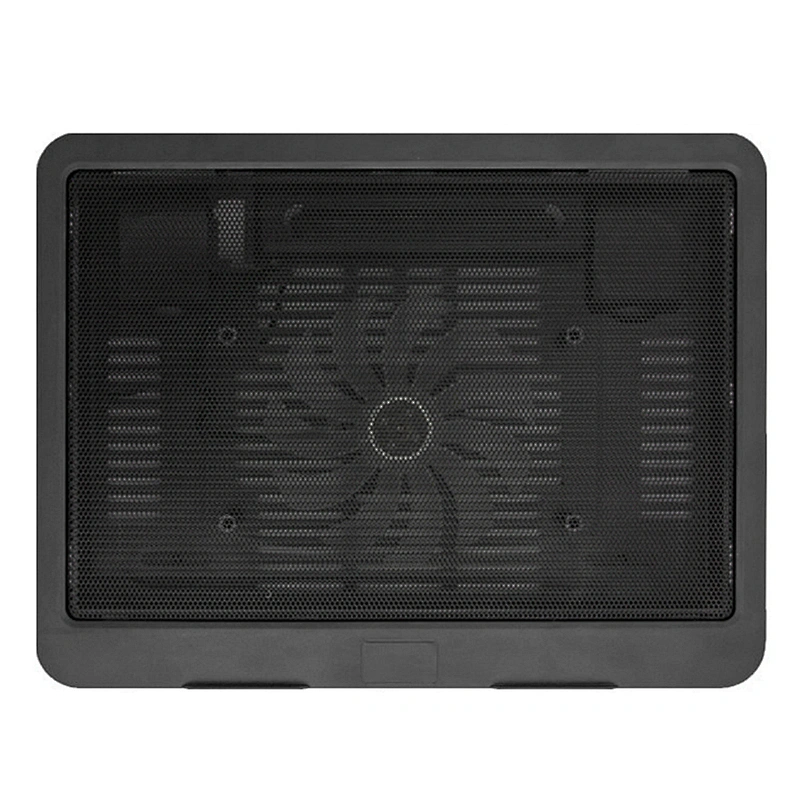 Black Ultra Thin Laptop Cooling Pad Adjustable Stand Notebook Ventilation Fan USB Computer Bracket Cooler