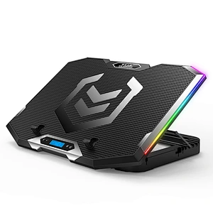 RGB Laptop Cooler For Laptop 12-18 Inch Six Fans LCD Screen Laptop Cooling stand Adjustable