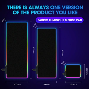 RGB Gaming Mouse Pad Computer Gamer Mousepad Large Game Rubber No-slip Mouse Mat Big Mause Pad PC Laptop Keyboard Desk Carpet