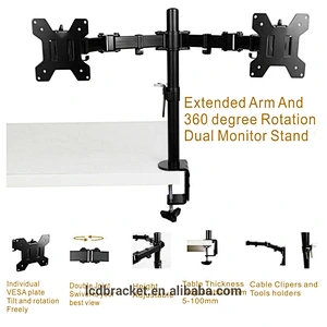 2018 Clamp Desk Dual Monitor Mount Amazon Hot Selling Factory Price