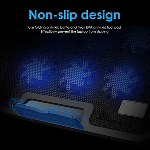 6 Fans Laptop Cooling Pad 2 USB Port with Led Screen 2600RPM for 14/15.6 inch Gaming Laptop Cooler Stand