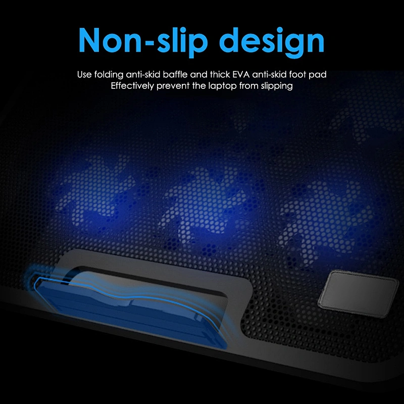 6 Fans Laptop Cooling Pad 2 USB Port with Led Screen 2600RPM for 14/15.6 inch Gaming Laptop Cooler Stand